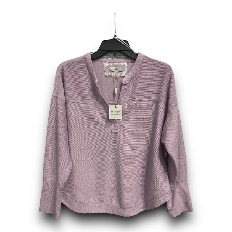 Limited Stock Top Long Sleeve By Cupio In Purple, Size: L