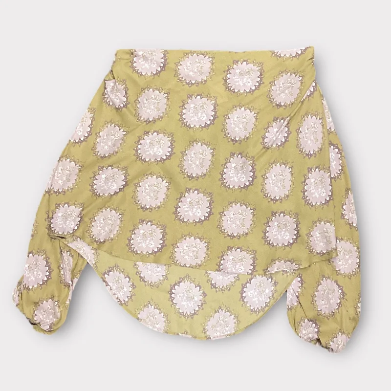 Limited Time Offer Top Long Sleeve By Free People In Green & Purple, Size: Xs
