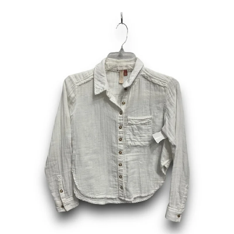 Mega Sale Top Long Sleeve By Pilcro In White, Size: Petite Xxs
