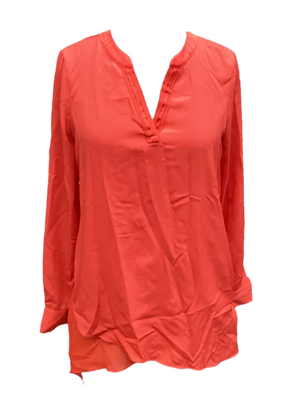 Discount Deals Top Long Sleeve By White House Black Market In Red, Size: Xs