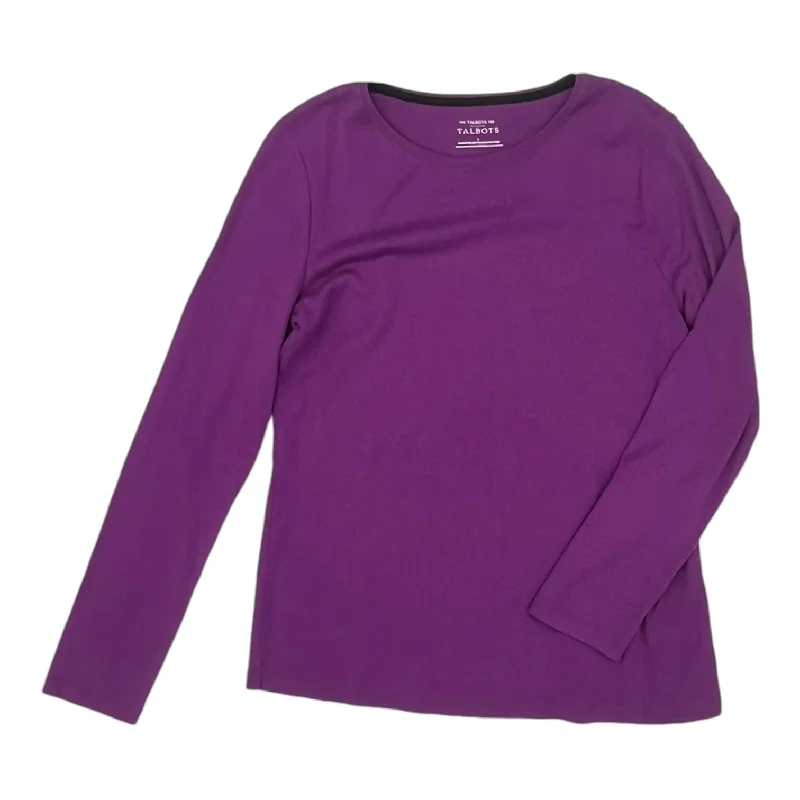 Special Price Top Ls Basic By Talbots In Purple, Size:L