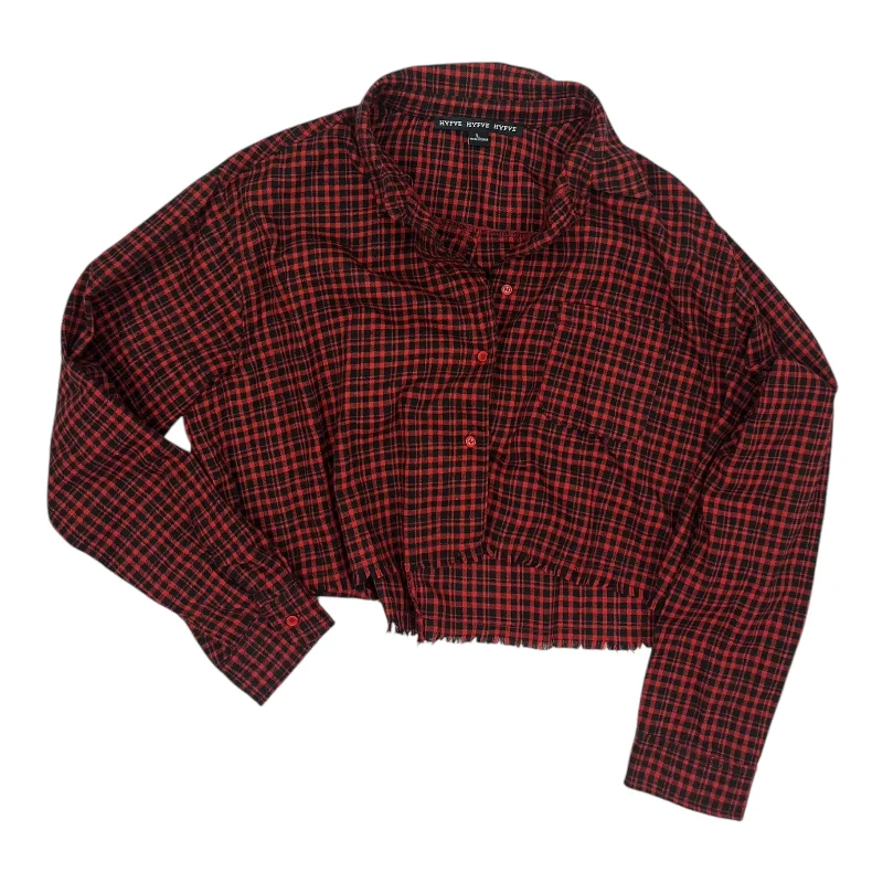 Bargain Blast Top Ls By Hyfve In Black & Red, Size:L