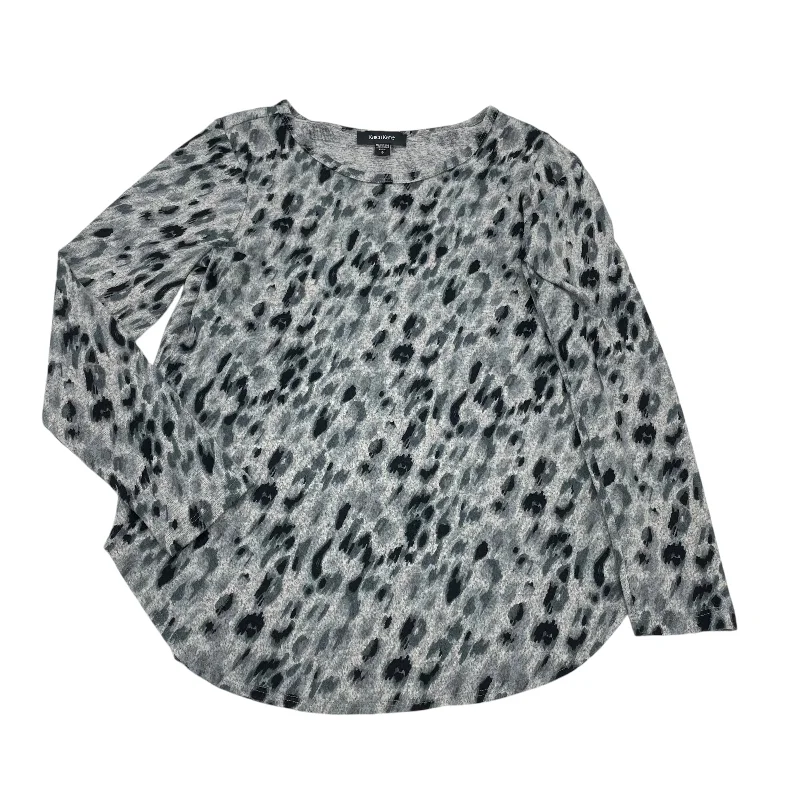 Discount Mania Top Ls By Karen Kane In Grey, Size:S