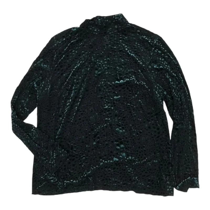 Clearance Event Top Ls By Lane Bryant In Black & Green, Size:L