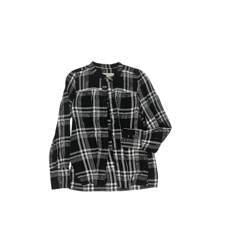 Exclusive Deal Top Ls By Loft In Black & White, Size:S