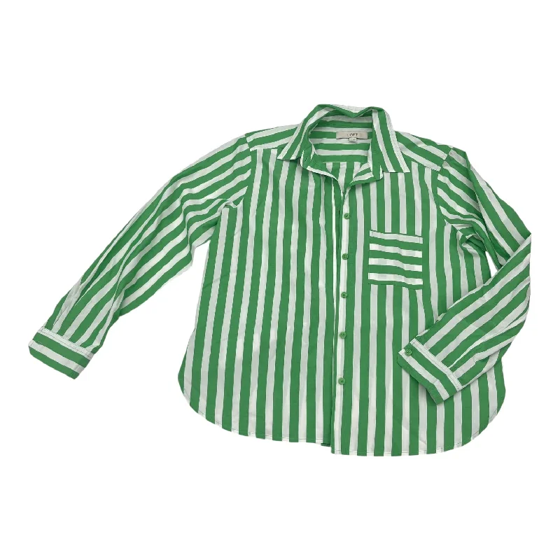 TIME-Limited Offer Top Ls By Loft In Green & White, Size:S