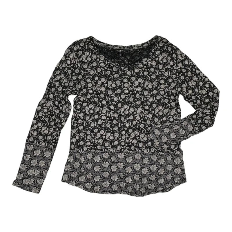Special Offer Top Ls By Lucky Brand In Black & Tan, Size:S