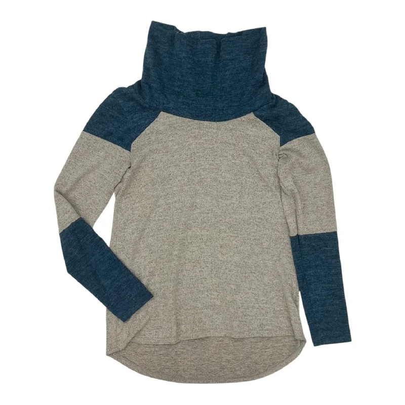 Referral Discount Top Ls By White Birch In Blue & Grey, Size:M