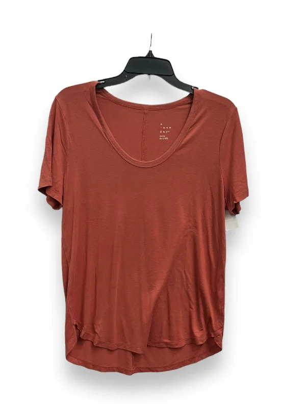 Stock Clearance Top Short Sleeve Basic By A New Day In Orange, Size: M