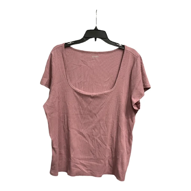 Exclusive Offers Top Short Sleeve Basic By Old Navy In Pink, Size: 3x