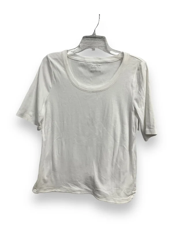 Doorbuster Deal Top Short Sleeve Basic By Talbots In White, Size: L