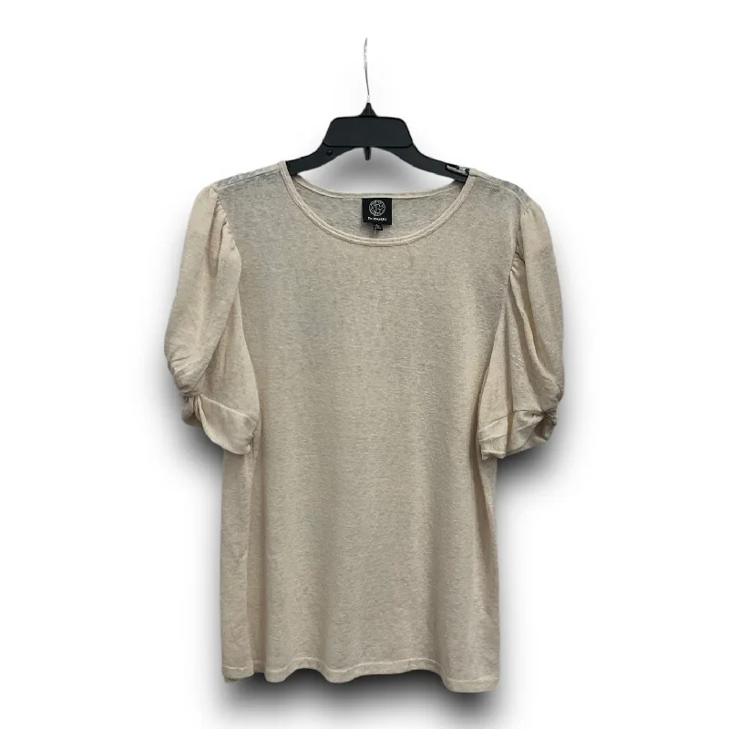 Instant Savings Top Short Sleeve By Bobeau In Cream, Size: L