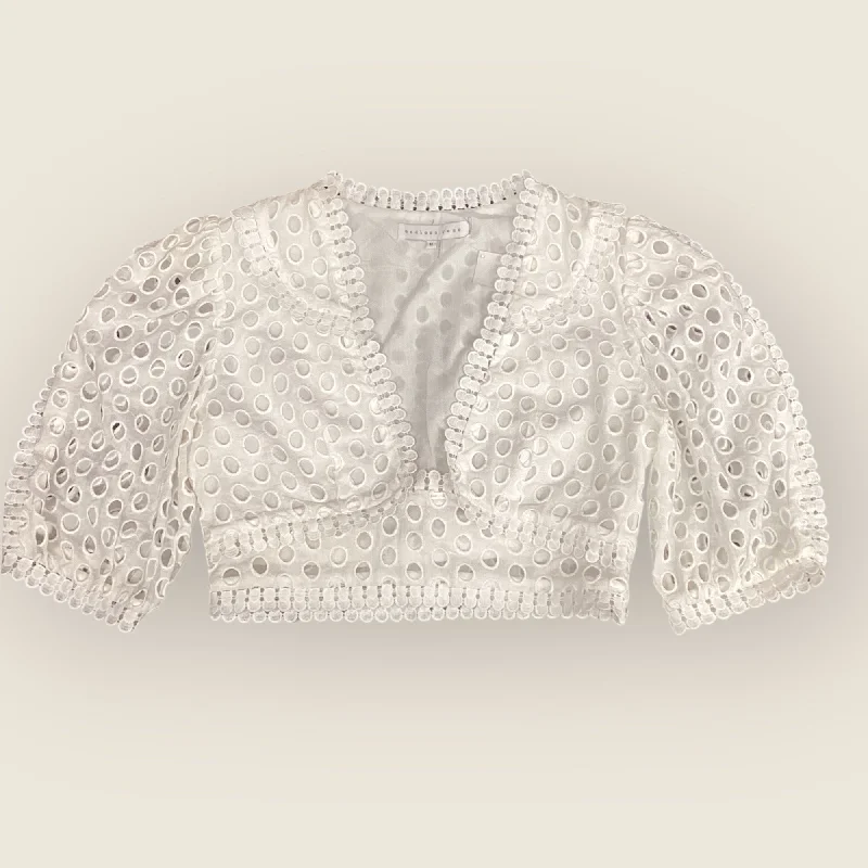 Bargain Prices Top Short Sleeve By Endless Rose In White, Size: M
