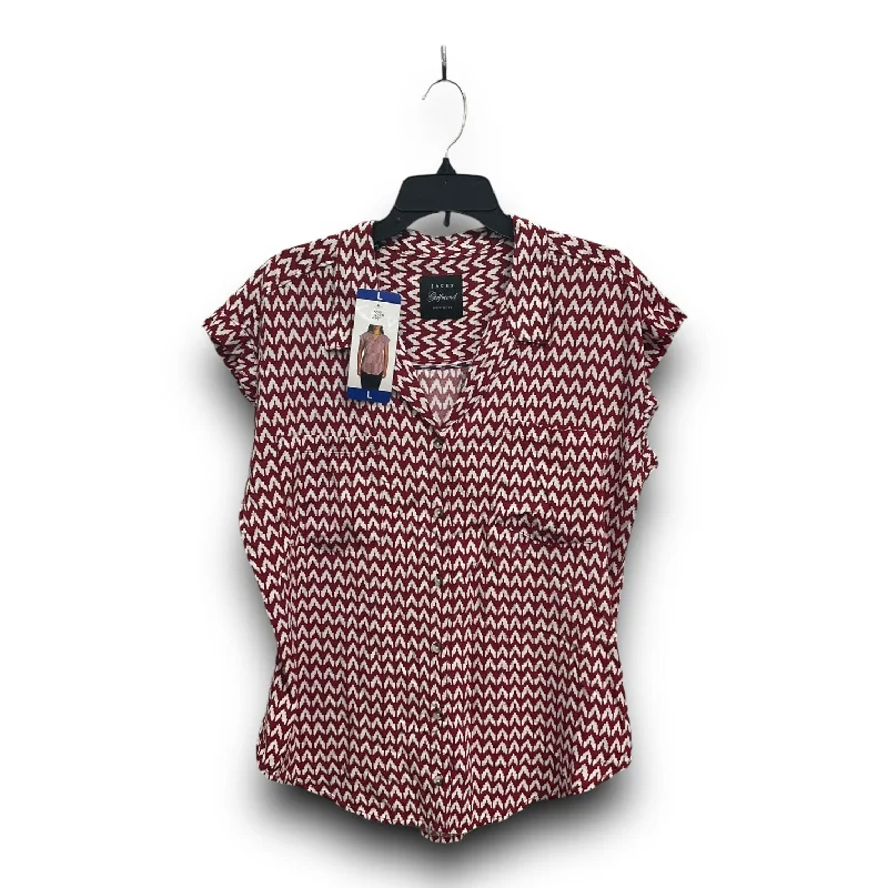 Closeout Sale Top Short Sleeve By Jachs Girlfirend In Red, Size: L