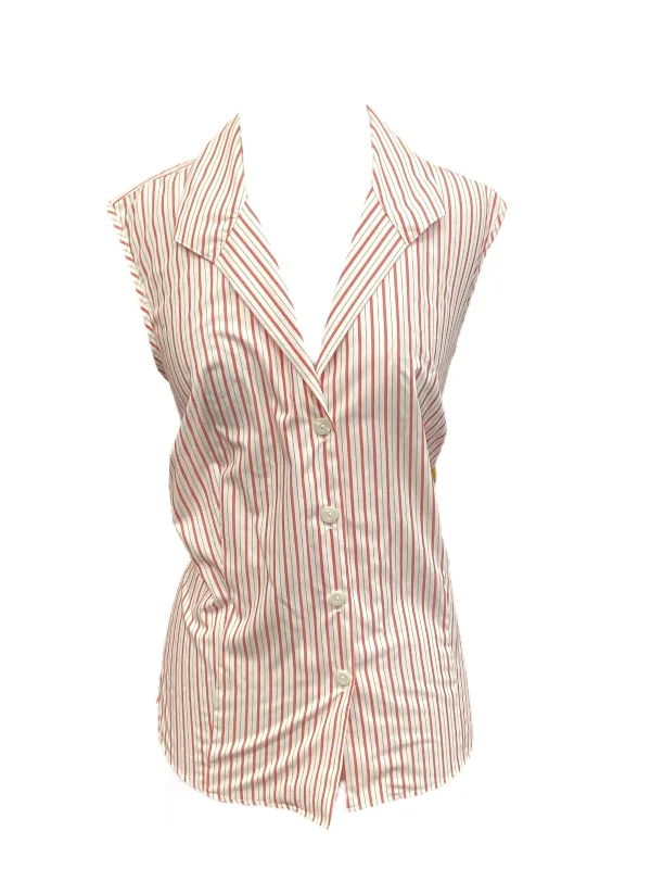 Act Now Top Short Sleeve By Jones New York In Red & White, Size: 16