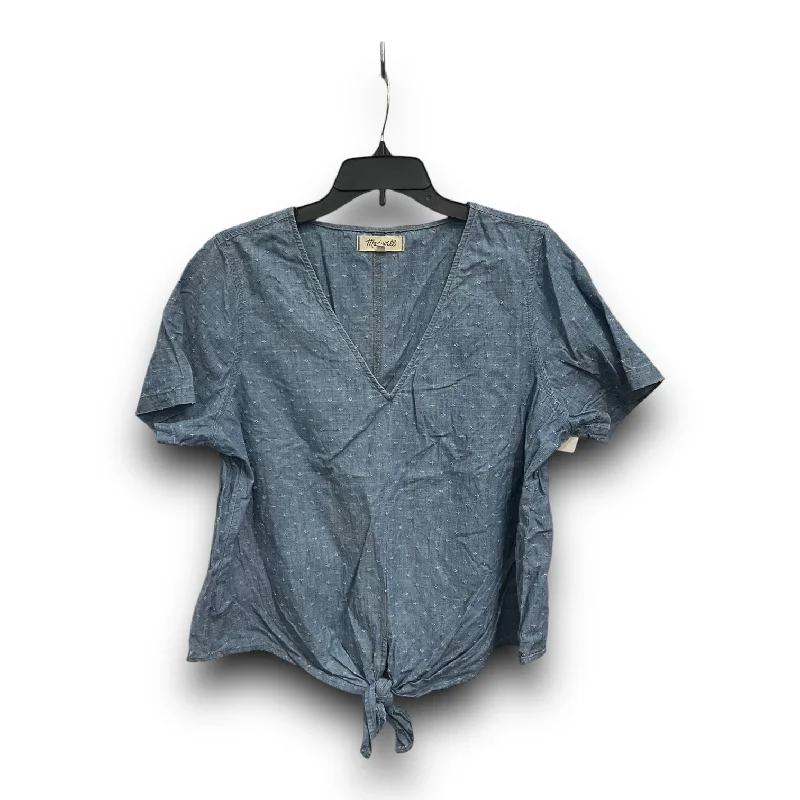 Friends and Family Sale Top Short Sleeve By Madewell In Blue, Size: Xl