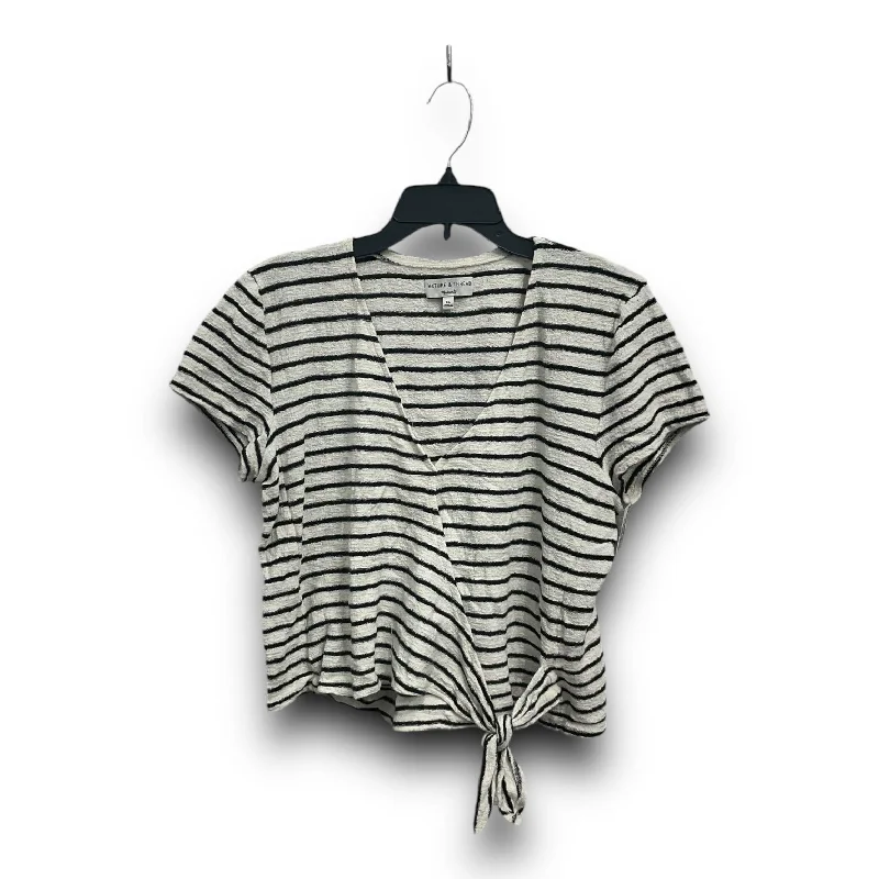 Exclusive Preview Top Short Sleeve By Madewell In Striped Pattern, Size: Xl