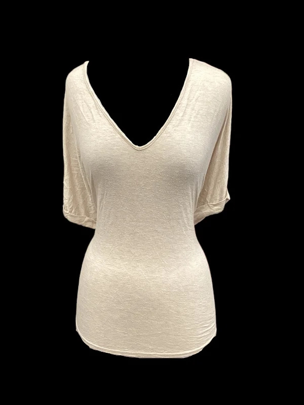 Sale Event Top Short Sleeve By Miami In Beige, Size: S