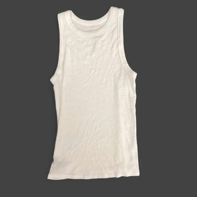 Discount Extravaganza Top Sleeveless By A New Day In White, Size: M