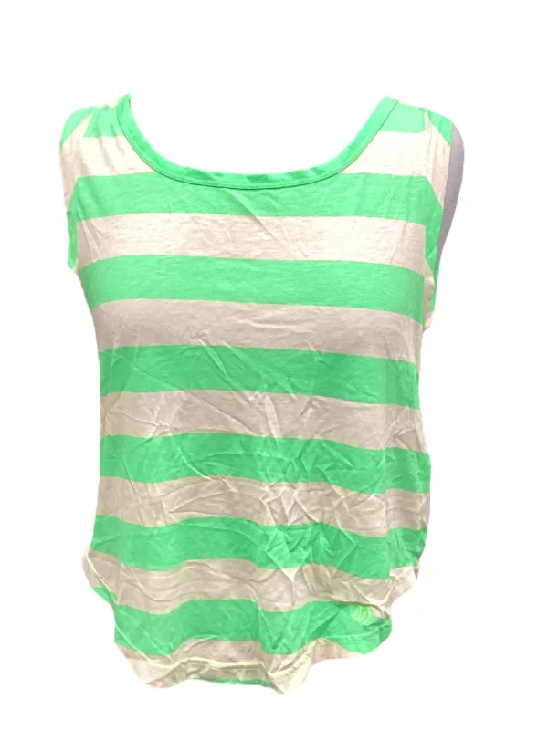 Limited Time Offer Top Sleeveless By Abercrombie And Fitch In Green & Tan, Size: Xs