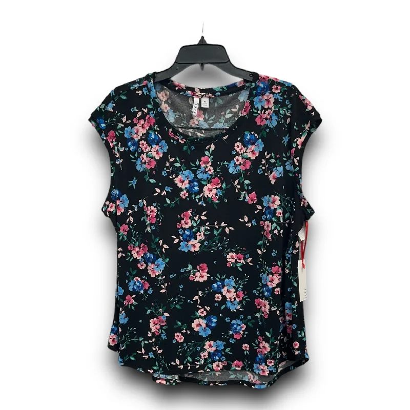 Doorbuster Deal Top Sleeveless By Elle In Floral Print, Size: Xl