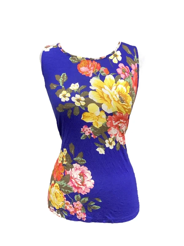 Limited Edition Top Sleeveless By Staccato In Blue, Size: S