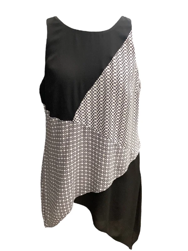 Don't Wait Top Sleeveless By White House Black Market In Black & White, Size: M