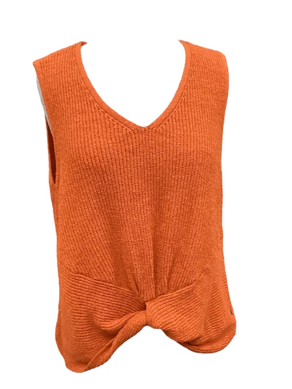 Closeout Vest Sweater By Marled In Orange, Size: Xl