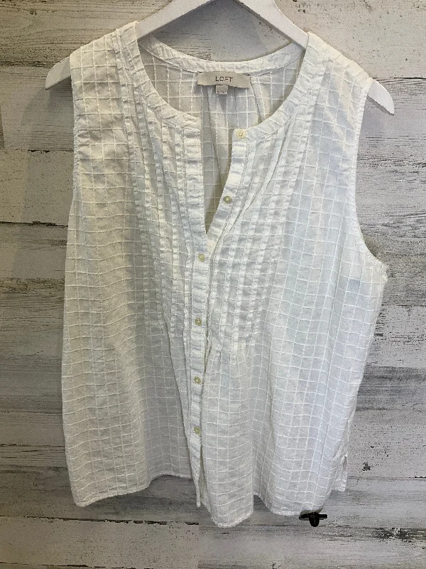 Savings Bonanza White Top Sleeveless Loft, Size Xl